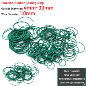 Ø1.0mm Cross Section Green Fluorine Rubber O-Ring Sealing Ring Oil Seals Gasket - Picture 1 of 9