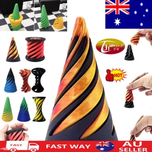 Impossible Pyramid Passthrough Sculpture Helix Screw Fidget Toy Spiral Cone Toy - Picture 1 of 30
