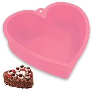 9Inch Silicone Heart Cake Mold Baking Pan Large Deep Heart Cake Pan Nonstick ... - Picture 1 of 6