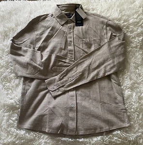 Camisa Kenneth Cole para hombre talla M movilidad cómoda manga larga abotonada súper tejida - Imagen 1 de 3