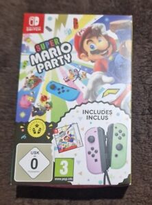 SUPER MARIO PARTY + PASTEL PURPLE AND GREEN AND JOY CONS NINTENDO SWITCH NEW