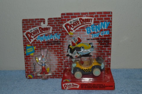 Who Framed Roger The Rabbit and Bennie the Cab Toy - LJN - Set of 2 - N.O.S Cover