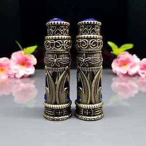 Cuentagotas retro 5 ml aceite perfume metal vidrio botella vacía contenedor recargable regalo - Imagen 1 de 5