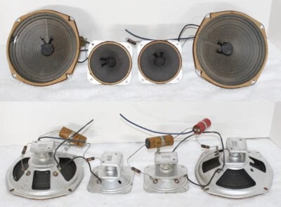 Pair Each of Pilot Radio 6" Midrange & 3" Tweeter Alnico Magnet Speakers - Image 1 of 4