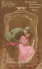 Military Romantic Couple Soldier World War 1 Rppc B37
