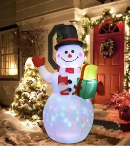 5 ft LED Light Up Snowman Outdoor Christmas Inflatable Lighted Yard Decorations - Picture 1 of 5