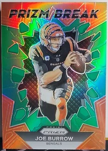 2023 Panini Prizm Joe Burrow Green Prizm Break #PB-1 Cincinnati Bengals - Bild 1 von 2