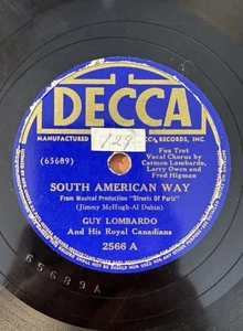 Decca 2566 - 78rpm Record - Guy Lombardo (South American Way / Start The Day) - Picture 1 of 4