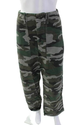 Pantalones cargo J Crew unisex verde camuflaje mezcla algodón talla 12 Foto 1 de 4