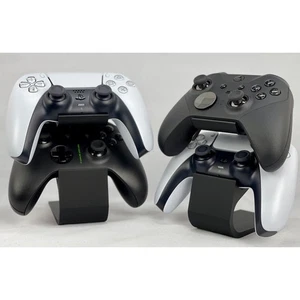 3D Printed Dual Xbox/PlayStation 5 Controller Stand | PS5, Xbox One, Xbox Series - Picture 1 of 5