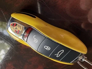 Porsche Original Factory Key Fob Remote 2010, 11 12 13 14 15 16 2017 Yellow Key - Bild 1 von 5