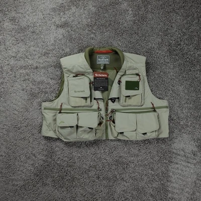 Simms Vest Mens XXL Brown Guide Fly Fishing - Image 1 of 4