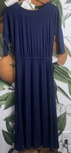 Maxi Vestido Azul Soft Surroundings Petite XS Sloane Espalda Abierta - Imagen 1 de 7