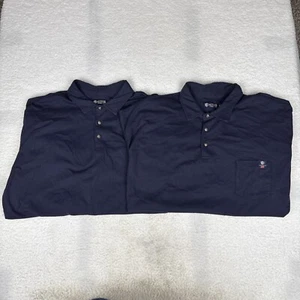 Tyndale FR Flame Resistant 2 Long Sleeve Shirt Mens 4XL Navy Workwear CAT 2 2112 - Picture 1 of 13