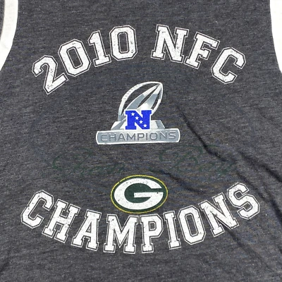 Camiseta gris del equipo de la NFL Green Bay Packers para mujer M 2010 campeones Foto 1 de 4