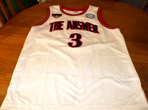 ALLEN IVERSON AUTO PHILADELPHIA 76ERS THE ANSWER 2001 NBA FINALS/HOF JERSEY-PSA - Picture 1 of 9