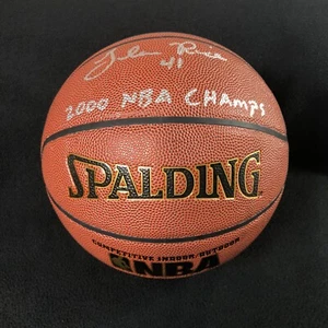 Glen Rice Firmado e Inscrito ""Campos de la NBA 2000"" Spalding Baloncesto LA Lakers - Imagen 1 de 2