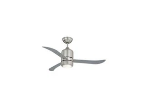 Deckenventilator Lampe mit Fernbedienung Wohnzimmer Lüfter Loft Nickel 112 cm - Picture 1 of 5