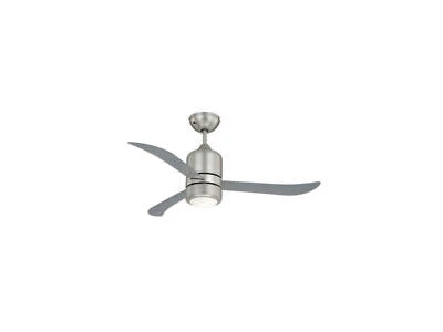 Modern ceiling fan with light kit and remote Loft Nickel / Clear 112 cm 44" - Image 1 of 4