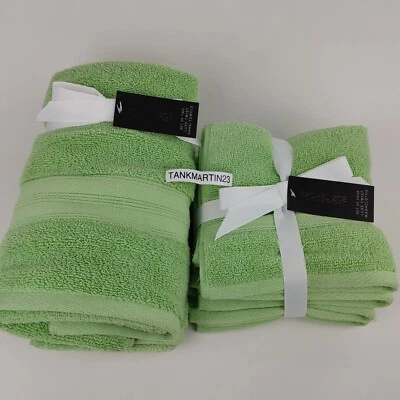 Набор из 6 полотенец для рук Rachel Zoe 2 и 4 салфеток лаймово-зеленые Lux Twist - Изображение 1 из 4