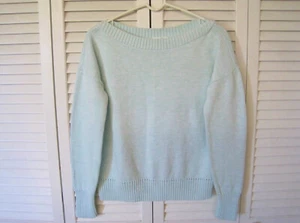 GAP Damen Mintgrün Baumwolle Pullover U-Boot Ausschnitt Langarm Pulli Gr. M EUC! - Bild 1 von 9