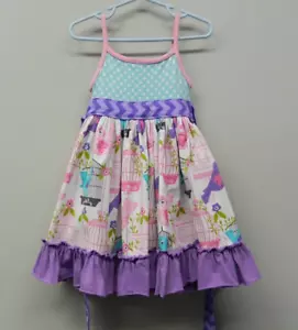 Robe fille taille 3T oiseaux cage à oiseaux K pois - Photo 1 sur 5