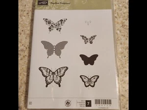 Stampin' Up PAPILLON POTPOURRI Stempelset, Muster/massive Schmetterlinge, Antennen - Bild 1 von 2