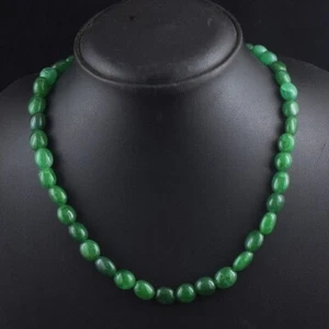 Awesome Massive 211.00 Cts Amazing Cut Green Emerald Beaded Necklace VK 10 E549 - Picture 1 of 3