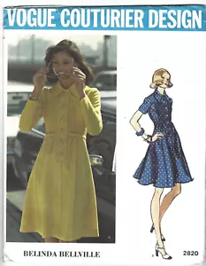 Vogue Sewing Pattern 2820 Vintage Belinda Bellville Dress, Size 10, New - Picture 1 of 3