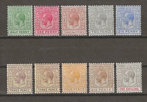 BAHAMAS 1921/37 SG 115/123 COMO NUEVO - Imagen 1 de 2