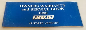 Original 1980 Fiat Owners Warranty And Service Book 49 State Version Excellent - Picture 1 of 5