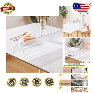 Customizable 1.5mm Thick Frosted Table Protector – 34x34 Inch Square Mat - Picture 1 of 10