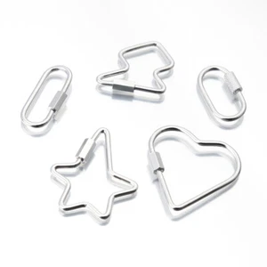 Stainless Steel Chains Hook Spiral Clasps Connectors Punk Goth Necklace Pendant - Picture 1 of 16