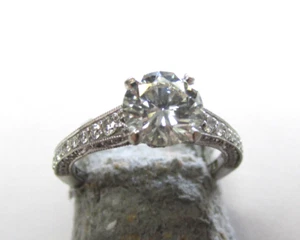 Stunning 18k White Gold Tacori Diamond Engagement Ring Size 4.25 Make Offer - Picture 1 of 11