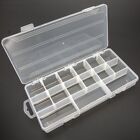Easy To Clean 15 Grids Fishing Lure Tackle Storage Box With Adjustable Dividers