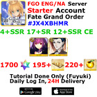 [ENG/NA][INST] FGO / Fate Grand Order Starter Account 4+SSR 190+Tix 1710+SQ #JX4