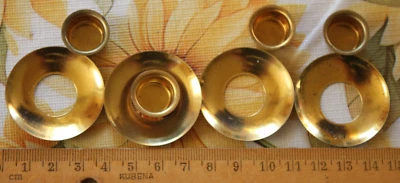 DDR 4Stück Kerzenhalter Tropfschale Pyramide Kerzen Tropfenfänger blech ZG - Bild 1 von 4