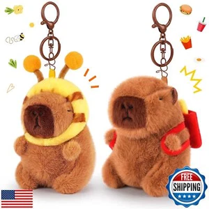 Achwishap 2PCS Capybara Plush Keychain,Cute Keychain Capybara Stuffed Animal, - Picture 1 of 5