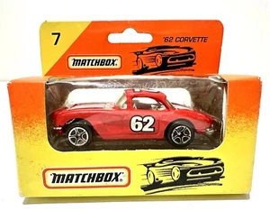 62 Chevy Corvette MB094 Matchbox Superfast 7 in Box 1997 Toy Car - Picture 1 of 6