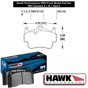 Hawk Performance HPS Front Brake Pad Set 987 Cayman 2.9 / S / R / Sport - Picture 1 of 2