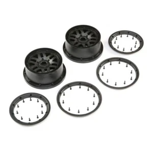 Losi # 45026  1/5 Front/Rear 4.75 Wheel and Beadlock Set, 24mm Hex, White (2) - Picture 1 of 1