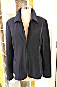 Giacca Blue Penny Black Primavera Estate Top chiusura Zip Made in Italy tasche - Foto 1 di 7