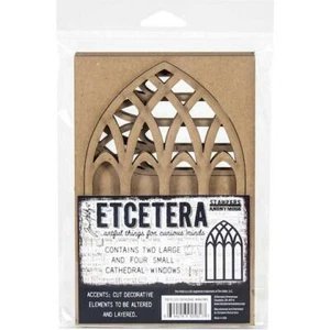 Tim Holtz Etcetera Cathedral Windows 6pcs - Picture 1 of 1