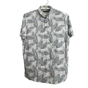 Polo Travis Mathew Talla XL Gris Blanco Lavanda Palmas Golf - Imagen 1 de 7