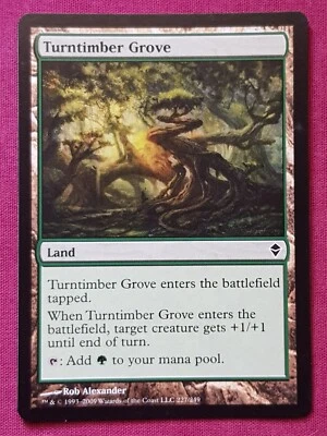 Magic The Gathering ZENDIKAR TURNTIMBER GROVE land card MTG - Image 1 of 2