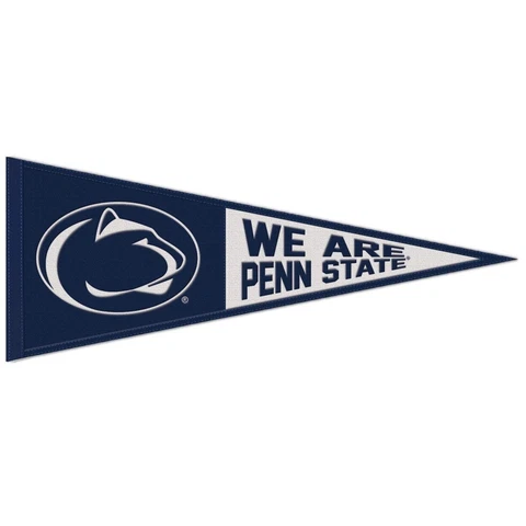 PENN STATE NITTANY LIONS WE ARE PENN STATE WOOL EMBROIDERED PENNANT 13"x32" NEW Cover