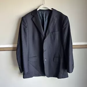Z Zegna 100% Wool Blazer Blue Pinstripe 3 Button Suit Jacket Mens 42R (EU 52R) - Picture 1 of 8
