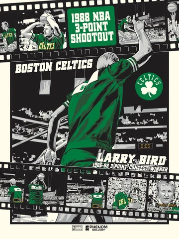 Boston Celtics Larry Bird Legendary Moment 18" x 24" Limited Edition Serigraph Cover