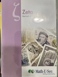 Zeta Decimals and Percents Math.U.See DVD - DVD-ROM - GOOD Condition - Foto 1 di 2