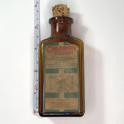 BOTELLA DISOLVENTE DE CLOROIL RARA DE COLECCIÓN, ADOPTADA POR LA NRA, FABRICANTES DE ACEITE PARA PISTOLA STAZON Foto 1 de 4
